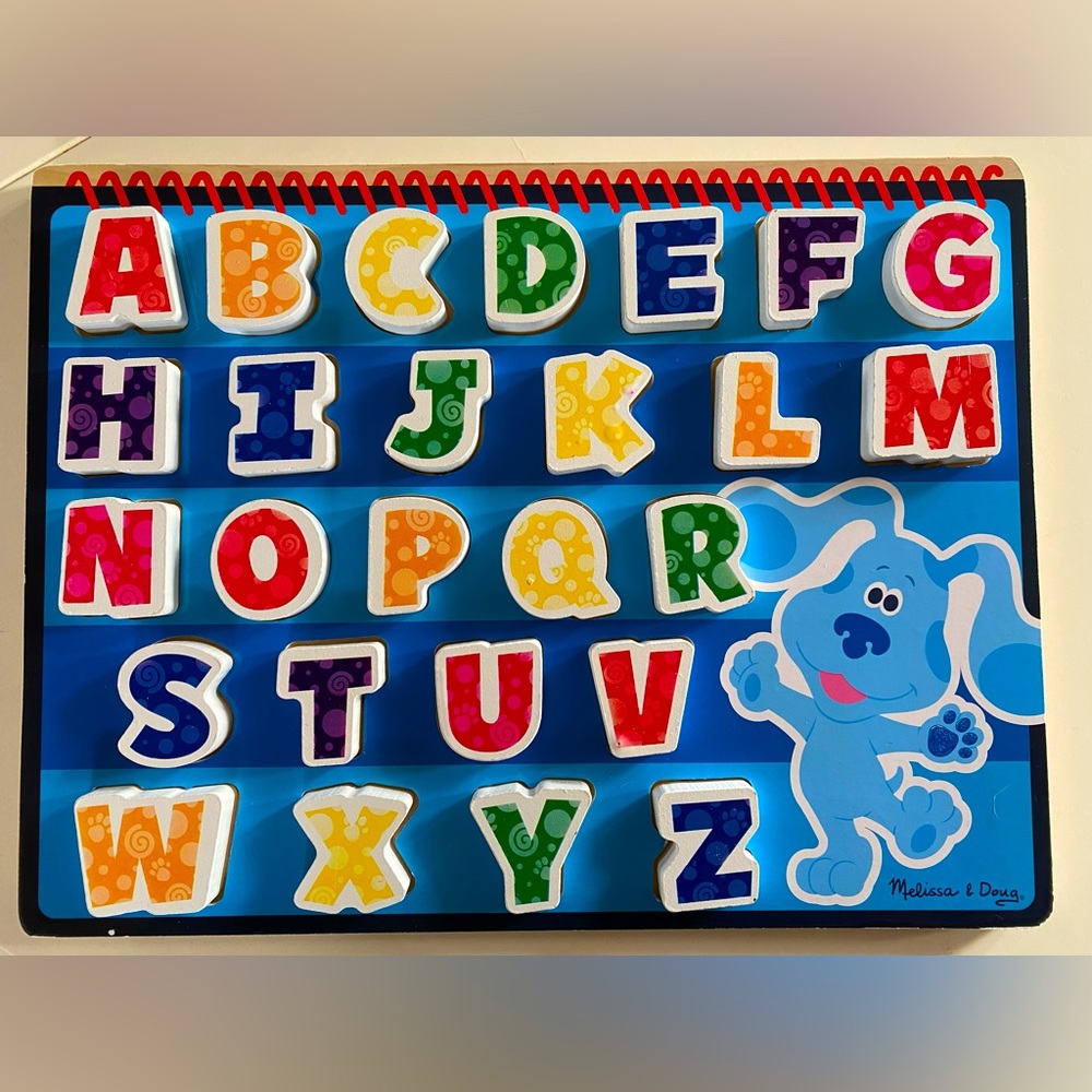 Melissa & Doug Blue's Clues wooden chunky alphabet puzzle